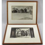 Two Architectural Lithographs on Paper, Moreton Old Hall Cheshire and Speke Hall Lancashire, Each