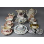 A Collection of Various 19th Century and Later Ceramics to Include Davenport Rose and Gilt