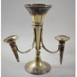 An Edwardian Four Trumpet Silver Plated Epergne, 30cm high