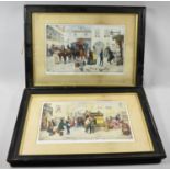 Two Charles Dickens Stagecoach Prints After Ludvici, Each 31x20cm