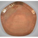 A Small Copper Advertising Tray for Teachers Highland Cream, 21cm Diameter