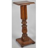 A Late 19th/Early 20th Century Mahogany Square Topped Pedestal, 78.5cm High