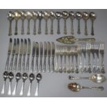 A Collection of Kings Pattern Cutlery to Comprise Six Small Forks, Six Large Forks, Two Serving