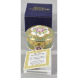 A Boxed Royal Worcester Circular Trinket Box