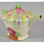 An Art Deco Floral Decorated Teapot by Grindley