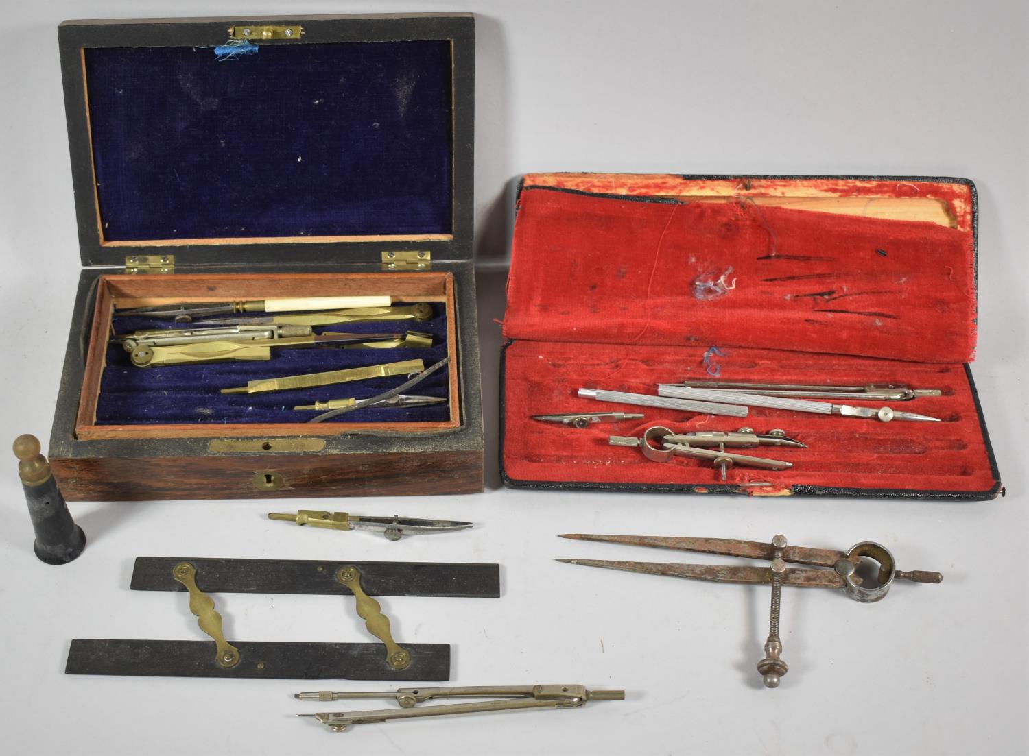 A Collection of Various Vintage Drawing Instruments