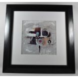 A Modern Framed Modern Art Print, 34cm Square