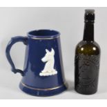 A Large Cobalt Blue Glazed Whitbread & Co. Tankard by Harry Tunnicliffe Ltd Together with a