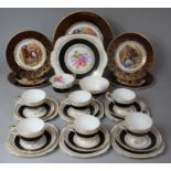A Collection of Gilt Decorated China by Coronet to Include Teaset to Comprise Milk, Sugar, Six Cans,