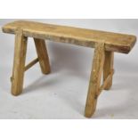 A Vintage Pine Trestle Stand, 95cm Wide