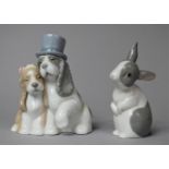 Two Nao Ornaments, Dogs and Rabbit