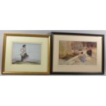 Two Russell Flint Prints, 24x17cm and 35x21cm