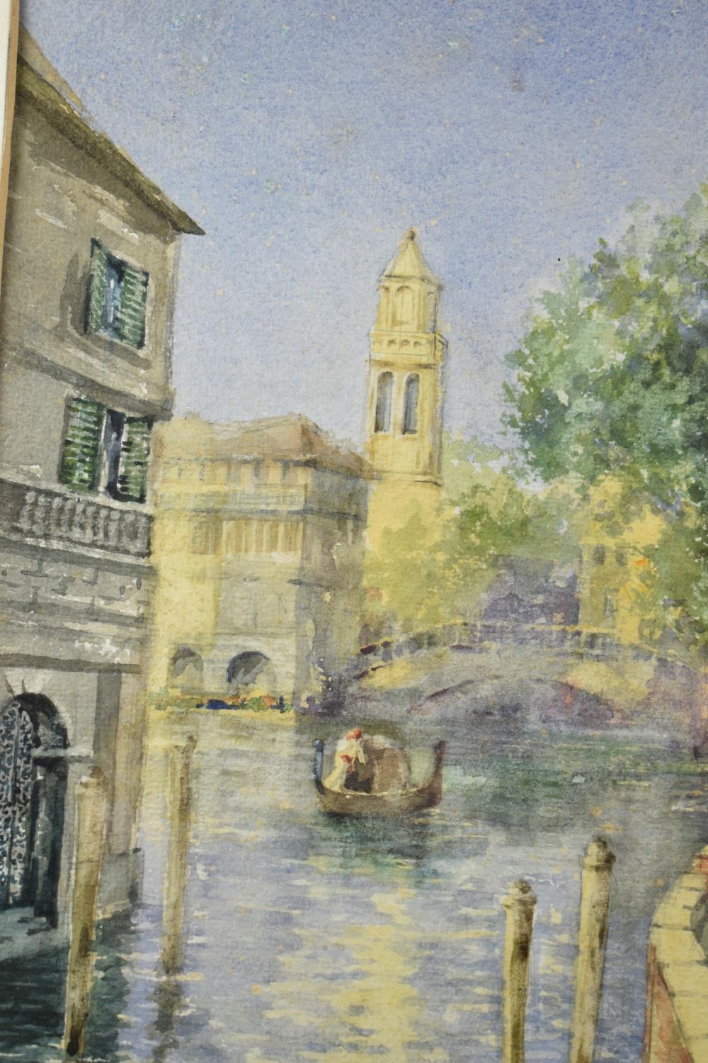 A Framed Watercolour Depicting Venice Canal With Gondola, Signed Joslin, 32x25cm - Image 2 of 3