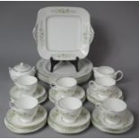 A Wedgwood Westbury Part Dinner and Teaset to Comprise Six Dinner Plates, Cakeplate, Milk, Sugar,