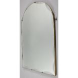 A Mid 20th Century Bevel Edge Arched Top Mirror, 35x33cm