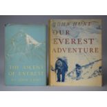 A Signed 1953 First Edition of The Ascent of Everest by John Hunt Together with a 1954 Edition of