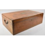 A 19th Century Mahogany Canteen Box by Mappin & Webb with Brass Carrying Handles and Escutcheon