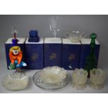 A Collection of Glassware to Include Six Heritage Crystal Wine Glasses, End on the Day Clown etc