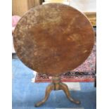 A 19th Century Mahogany Snap Top Tripod Table For Restoration, 76cm Diameter