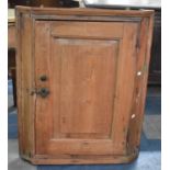 A 19th Century Stripped Pine Wall Hanging Corner Cabinet, 62cm Wide