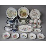 A Collection of Various Ceramics to Include Coalport Blue and White Cabinet Cup, Trinket China to