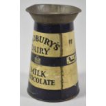 A Vintage Cadburys Dairy Milk Chocolate Tin in the Shape of a Churn, with Coin Slot, 14.25cm high