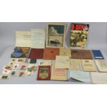 A Collection of Various Printed Ephemera to Include Titanic Magazine, Vintage Roadmaps, Ordnance