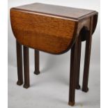 An Edwardian Small Oak Drop Leaf Occasional Table, 61cm Wide