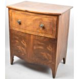 A 19th Century Bow Fronted Mahogany Box Commode for Restoration, 59cm wide