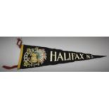 A Vintage Cloth Pennant for "Halifax, Nova Scotia", 59cm Long