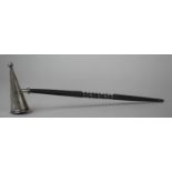 A 20th Century Georgian Baleen Style Handled Candle Snuffer with Silver Plated Mounts, 33cm Long