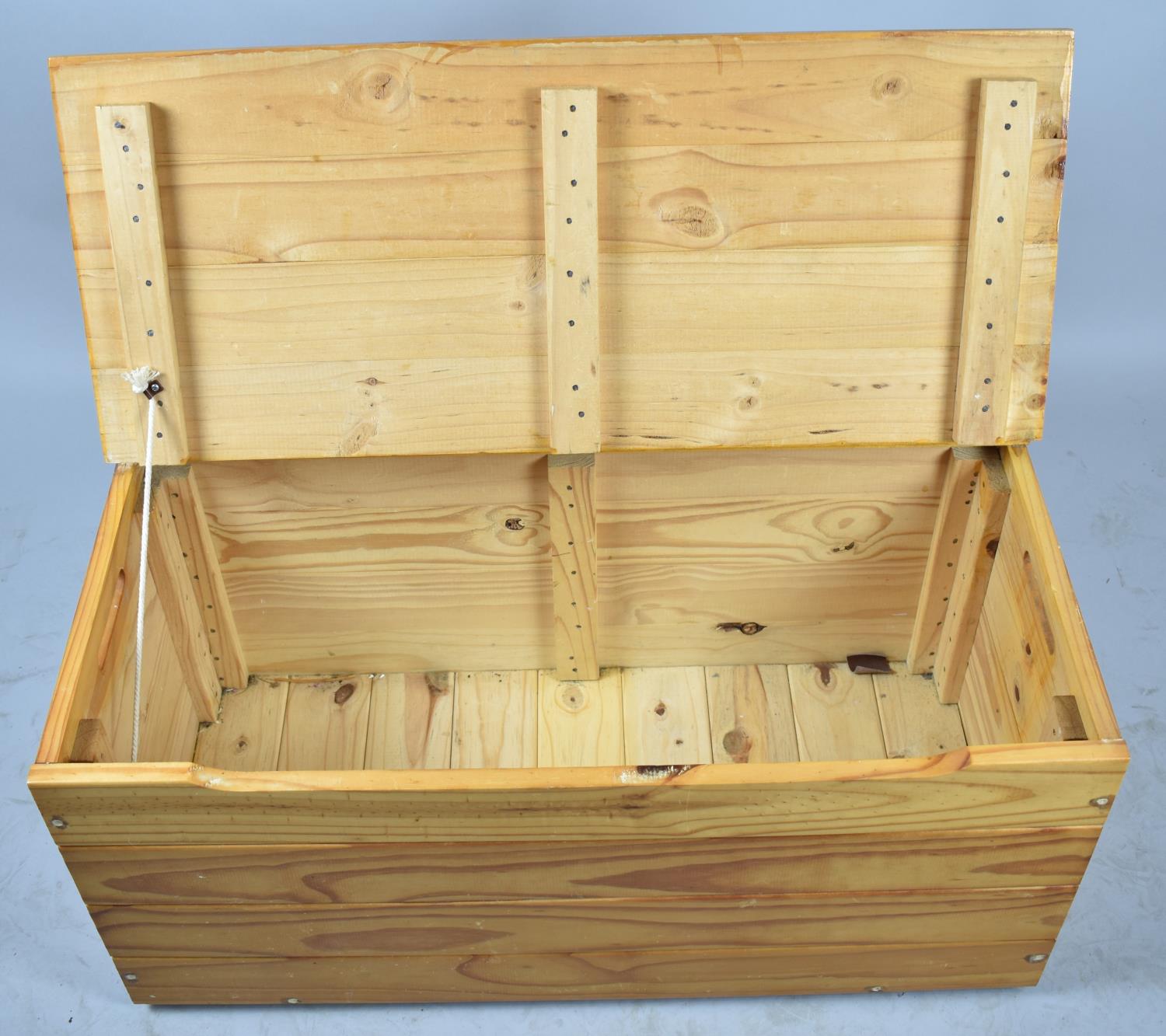 A Modern Pine Storage or Toy Box, 80cm Long - Image 2 of 2