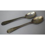 Two Georgian Silver Teaspoons, Monogrammed G, 39g