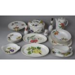 A Collection of Various Royal Worcester Evesham Pattern and Other Dinnerwares to Include Coffee Pot,