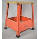 A Mid 20th Century Metal Framed Step Stool by Hirsh, 37cm High