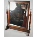 A Mid 20th Century Oak Swing Mirror, with Rectangular Glass, 65cm High