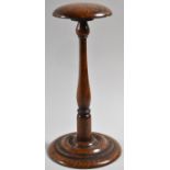 A William IV Mahogany Wig Stand on Circular Foot, 23.5cm high