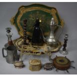 A Collection of Various Sundries to Include Vintage BOC Soda Siphon, Islamic Metal Coffee Pot,