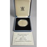 A Cased Royal Mint Silver Proof Commemorative Medallion, 50th Anniversary The Battle of Britain