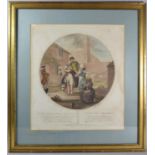 A Framed French Coloured Engraving Published May 28th 1781, After Henry Bunbury, The Departure of La