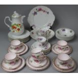 A Collection of English and Continental Teawares to Include Czechoslovakian Strawberry Pattern