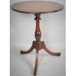 A Modern Mahogany Circular Tripod Wine Table, 50cm Diameter