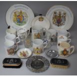 A Collection of Various Ceramic and Glass Commemorative Wares