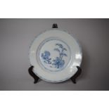A Late 18th/Early 19th Century Circular Chinese Blue and White Export Plate Decorated with