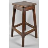 An Edwardian Square Topped Stool, 53cm high
