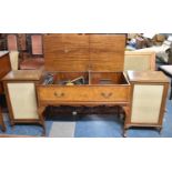 A Mid 20th Century Crossbanded Dynotron Walnut Radiogram SRX-26 with Garrard Deck, Case Lid