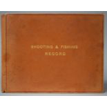 A Leather Bound Shooting & Fishing Record Book Belonging to James Polley. Tables Complete with