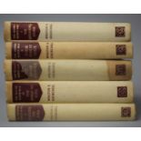 Five Volumes of 1953 The Reprint Society Edition of The Second World War by Winston Churchill