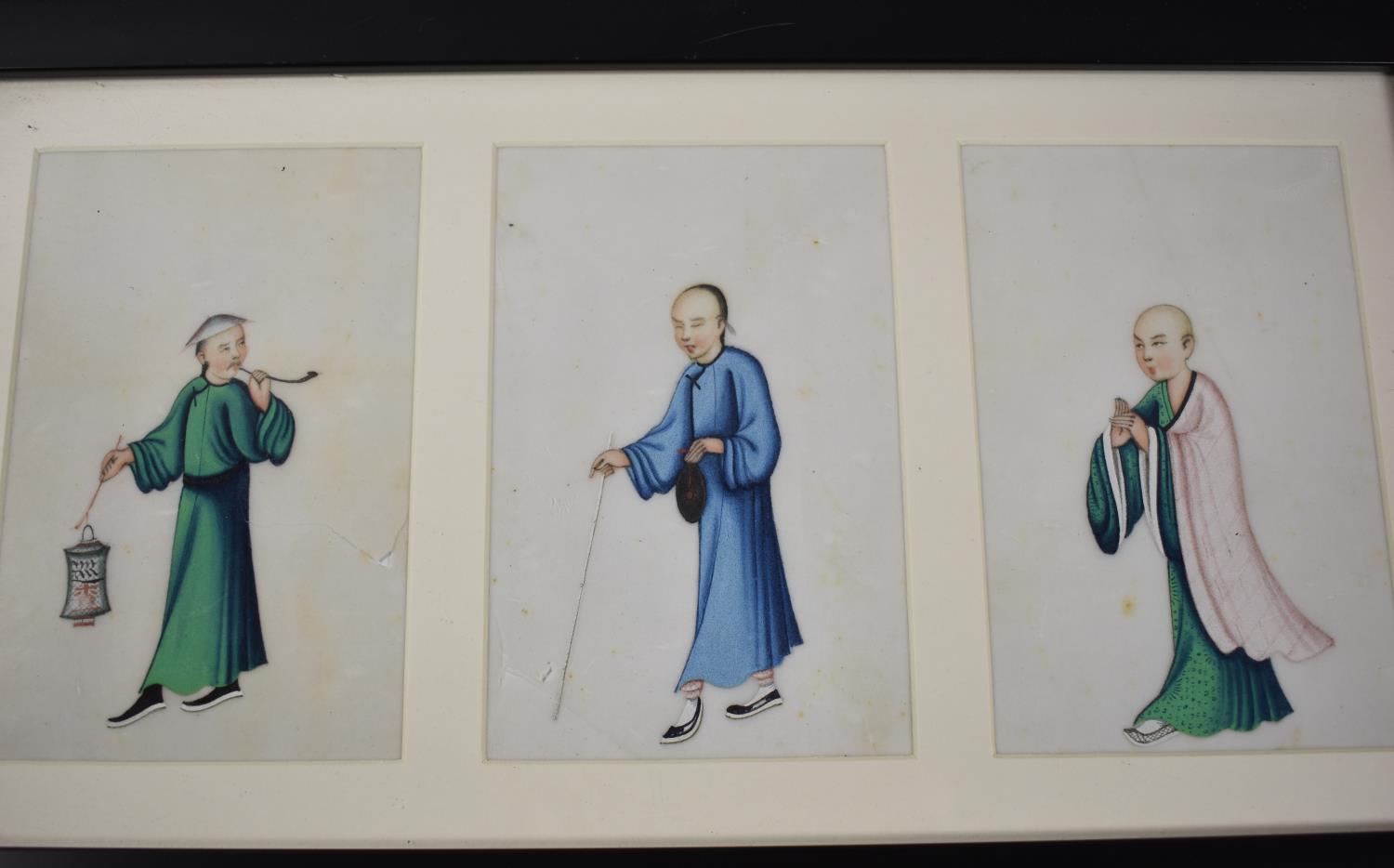 Two Pairs of Framed Chinese Paintings on Silk - Image 5 of 5
