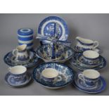 A Collection of Blue and White to Include T. G. Green & Co Cornish Ware Lidded Cylindrical Pot,